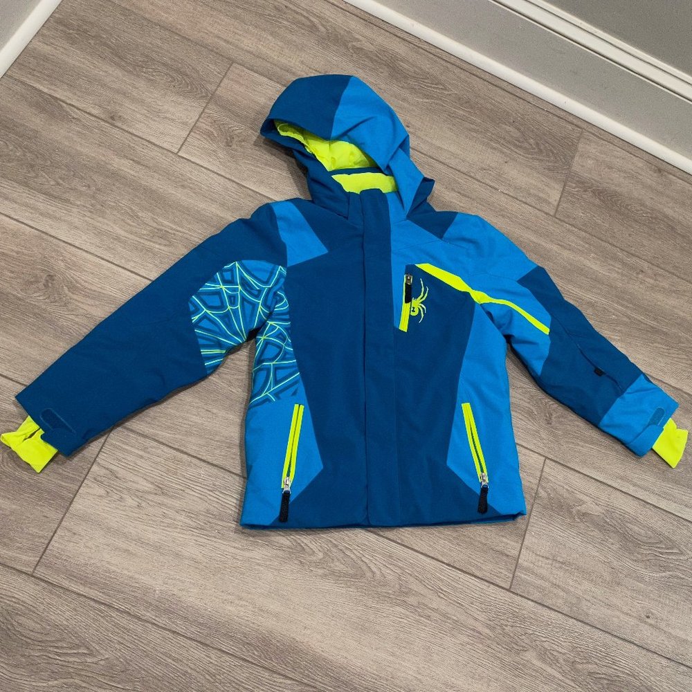 Spyder Boys Challenger Blue Ski Jacket Boys or Girls Sz 10
